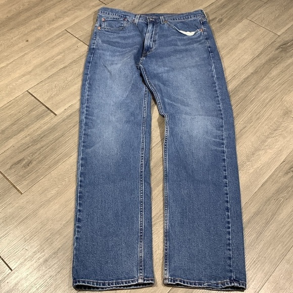 Levi’s 505 Light Wash Zip Fly Straight Leg Stretch Jeans size 34x32 - Picture 6 of 12